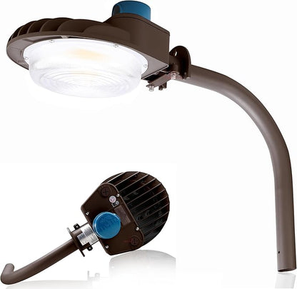 RuggedGrade 120W - Vontair Series - LED Barn Style Light with Arm Mount + Photocell - 18,000 Lumens - Color Selectable 3000K/4000K/5000K - Brown Housing - Outdoor Light | DLC 5.1 Premium