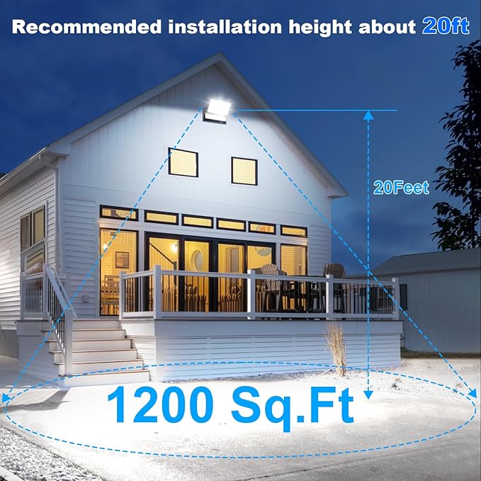 Juyace 120W LED Wall Pack Light Dusk to Dawn Outdoor Lighting Exterior Fixtures 360 °Rotation 5000K for Garage Yard Barn Area Backyard Building