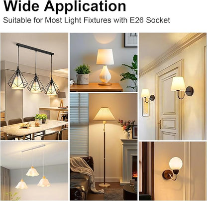 Ultra Efficient Light Bulbs 60 Watt Soft White, A19 LED E26 Frosted Bulb 2700K 750 Lumens, 30000 Hrs Lifetime, Energy-Efficient 4.9W=60W, Low Heat, Flicker-Free, Non-Dimmable, 6 Pack
