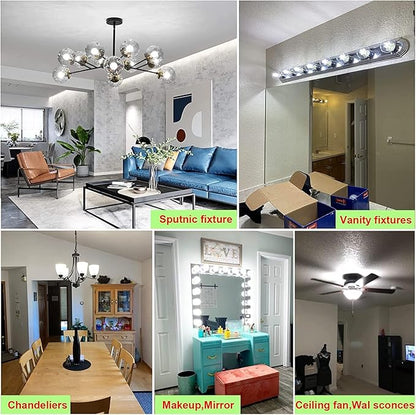 Frosted A15 LED Bulb 8W Equal E26 Bulb 75 Watt Dimmable E26 Edison Light Bulb 4000K Daylight AC120V 800LM A15 LED Bulb for Ceiling Fan,Fridge,Wall sconces,Desk lamp, Pack of 6