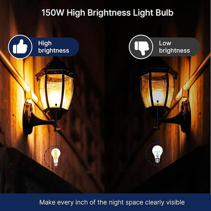 FLSNT 150W Equivalent Dimmable A23 LED Light Bulbs, 2650Lumens, Efficient 18W, 3000K Warm White, E26 Base, 8 Pack