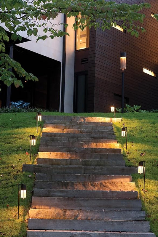 Hinkley Shelter Large Post Top or Pier Mount Lantern - Low Voltage, LED Included, Aluminum, Clear Seedy Glass Shade, Dark Sky Compliant - Black Finish