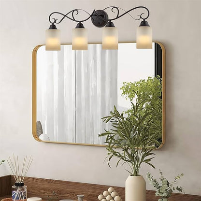 Kira Home Villa 5.5" Amber Glass Shades, Replacement Glass, 1.75" Fitter Size, 4" x 5.5", 3-Pack