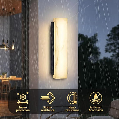 Outdoor Wall Sconce, Waterproof Porch Wall Lighting, Modern Outdoor Wall Lights with Acrylic Lampshade, 31W Dimmable LED Exterior Lights for House Garage Patio Front Door Entryway, 3000K