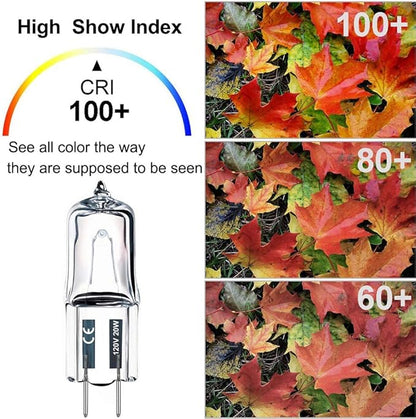 JCD 10PCS G8 Halogen Bulb 20W 120V, Bi-Pin Xenon Light Bulbs, Warm White, Dimmable, for Under Cabinet Puck Lights