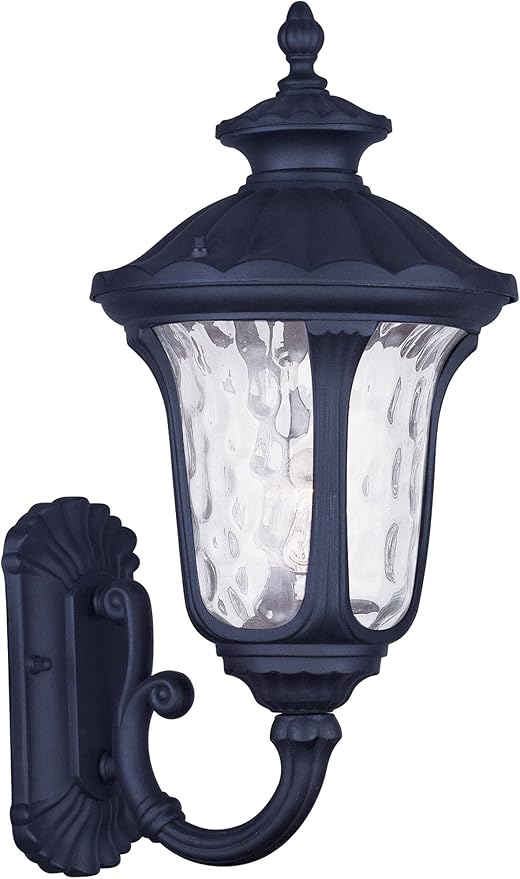 Livex Lighting 7852-14 Oxford 1-Light Outdoor Wall Lantern, 18" x 9.5" x 18", Black