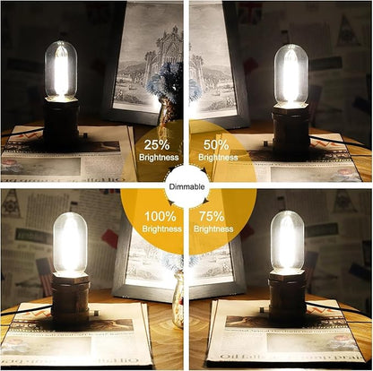 Leools E26 LED Bulb 6W Equivalent e26 led Bulb 60 Watt Soft White 3000K Dimmable E26 Edison Bulb AC120V 600lm Tubular T14 LED Bulb for Pendant, Sputnik,Vanity,Chandeliers Pack of 6