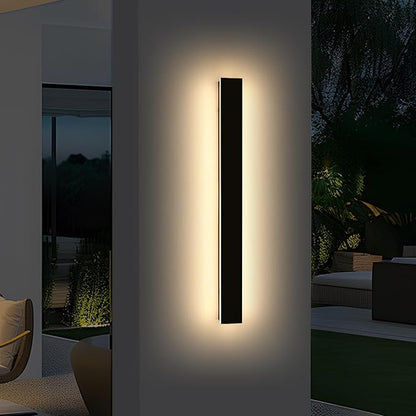 Mikeru 47.2in Outdoor Wall Light Fixtures, 3000k Exterior Wall Sconces, Acrylic Invisible Lighting for Porch, Balcony, Patio & Garage