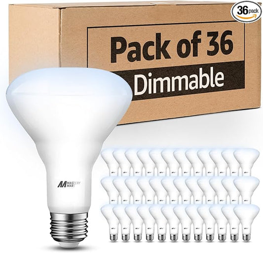 MASTERY MART 36 Pack BR30 LED Bulbs, 65W Equivalent, 5000K Daylight, 700 Lumens, Flicker-Free, Dimmable Flood Lights for Home, Kitchen Long Lasting & Energy Efficient, E26 Base, UL Listed