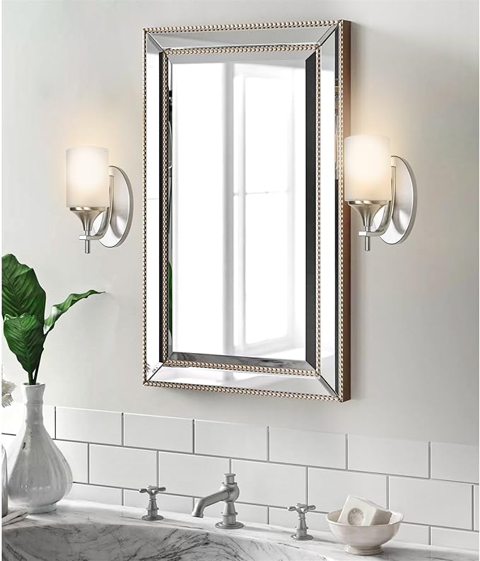 Kira Home Phoebe 5" Frosted Seeded Glass Shades, Replacement Glass, 1-5/8" Fitter Opening for Threaded Medium Base Socket, 5" x 4", 3-Pack