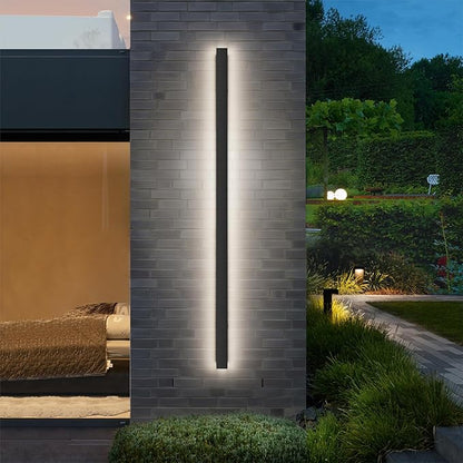 56.3inch Long Outdoor LED Wall Light 4000K Natural Light 45W Black Porch Light Acrylic Waterproof IP65 Exterior Wall Light Fixture for House Patio Porch Courtyard