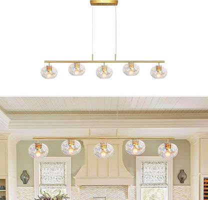 7" Glass Shade Replacement for E26 Pendant Lights, Colorful Hammered Globe Lampshade for Wall Sconce, Dia 7", Height 5", Fitter 1.65" (Stained - 1 pc)