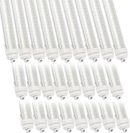 25 Pack 4FT T8 LED Tube Light Bulbs 24W R17D HO Base 6000K Daylight with Ultra Bright Dual-Row LEDs 4 Foot T10 T12 Fluorescent Lamp Replacement for Garage, Shop, Warehouse