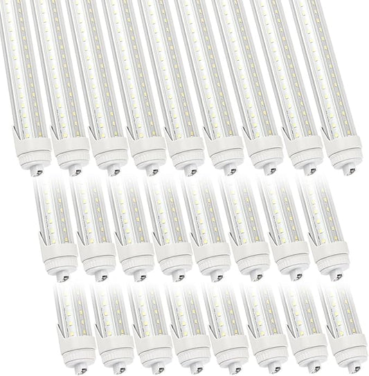 24 Pack 6FT T8 LED Tube Light Bulbs 40W R17d Ho Cap 6000K Daylight with Ultra Bright Dual-Row LEDs 6 Foot T10 T12 Fluorescent Lamp Replacement for Garage, Shop, Warehouse