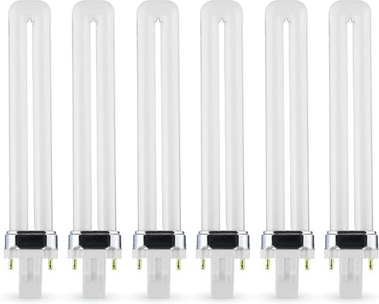 (6 Pack) PL-13W 841, 2 Pin GX23, 13 Watt Single U-Shaped Twin Tube, Compact Fluorescent Light Bulb, Replaces Philips PLS13W41 GX23, Sylvania CF13DS841.