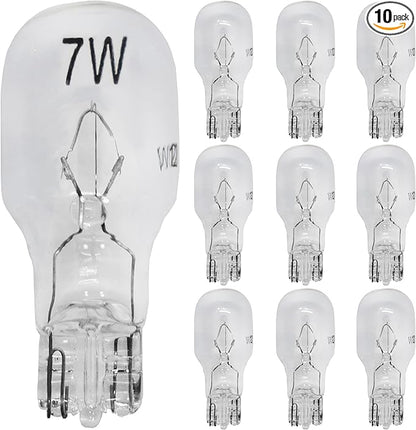 Diximus 12 Volt 7 Watt Low Voltage T5 Landscape Bulb - Pack 10 - Landscape Light Bulbs - Low Voltage Landscape Light Bulbs (Clear, 10)