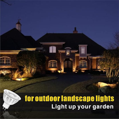 MR16 LED Bulbs, 5W(50W Halogen Equivalent) Landscape Light Bulbs, 2700K Warm White, GU5.3 Bi-Pin Base, 40° MR16 LED 12V Spotlight for Landscape Track Lighting, Non-Dimmable, 6 Pack