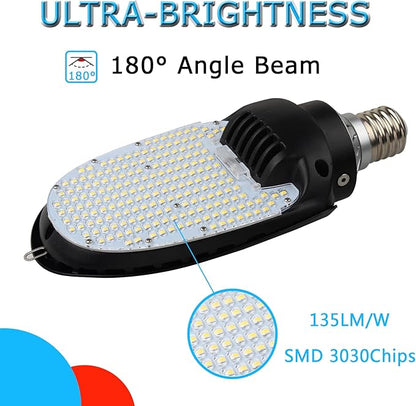 115W LED Shoebox Corn Retrofit Lamps, 5000K 15525LM Shoebox Corn Light Bulb(500W MH Equiv.) Rotatable E39 Mogul Base, 180° LED Paddle Bulb for Retrofitting Parking Lot Street Lighting (8-Pack)