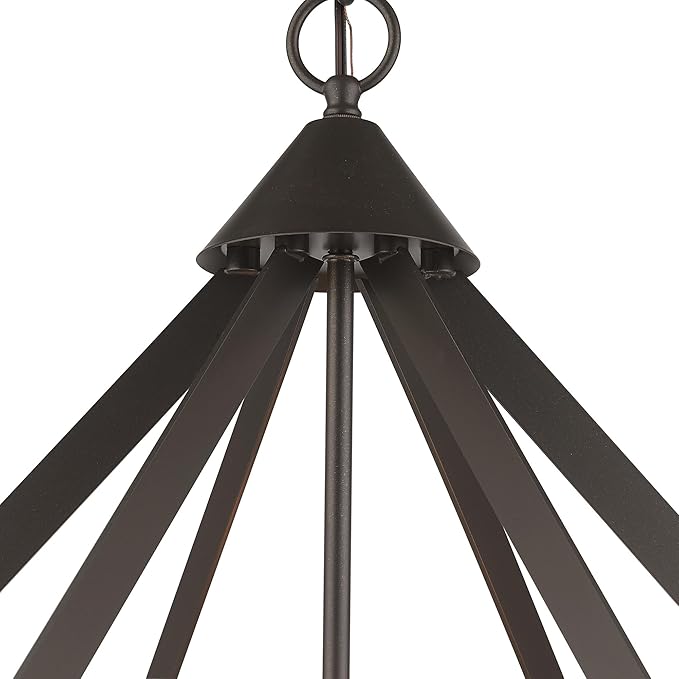 Livex Lighting 40926-04 6 Light Black Chandelier
