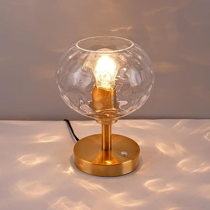 7" Glass Shade Replacement for E26 Pendant Lights, Clear Transparent Globe Lampshade for Desk Table Floor Lamp, Pendant, Wall Sconce, Dia 7", Height 5", Fitter 1.65"