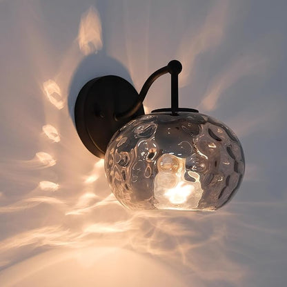 7" Glass Shade Replacement for E26 Pendant Lights, Smoked Grey Globe Lampshade for Desk Table Floor Lamp, Pendant, Wall Sconce, Dia 7", Height 5", Fitter 1.65"