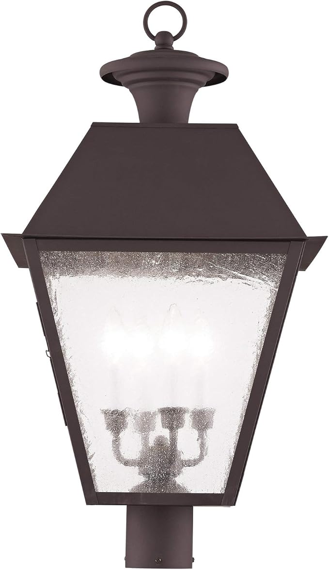 Livex Lighting 2173-07 Mansfield 4-Light Outdoor Post Head, Bronze