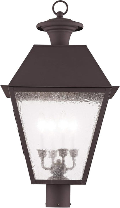 Livex Lighting 2173-07 Mansfield 4-Light Outdoor Post Head, Bronze