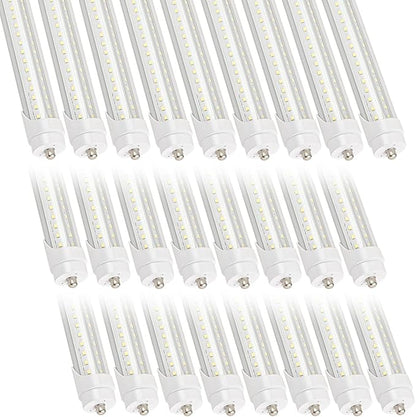 25 Pack 4FT T8 LED Tube Light Bulbs 24W Single pin Fa8 Cap with Ultra Bright Dual-Row LED 6000K Daylight 4 Foot T10 T12 Fluorescent Lamp Replacement for Garage, Shop, Warehouse