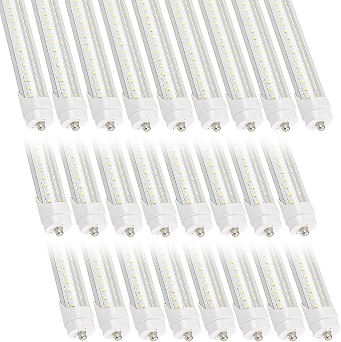 30 Pack 6FT T8 LED Tube Light Bulbs 40W Single pin Fa8 Cap with Ultra Bright Dual-Row LED 6000K Daylight 6 Foot T10 T12 Fluorescent Lamp Replacement for Garage, Shop, Warehouse