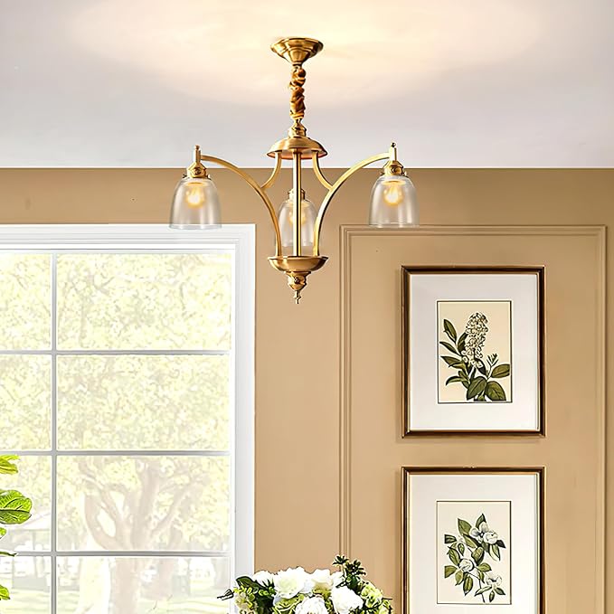 5 Pack Clear Glass Shade Replacements, Ceiling Fan Light Covers Glass Globes Lampshades for Chandelier, 4.92"High, 4.72"Diameter, 1.65 "Fitter, High Transmittance Bell Shaped Glass Shades