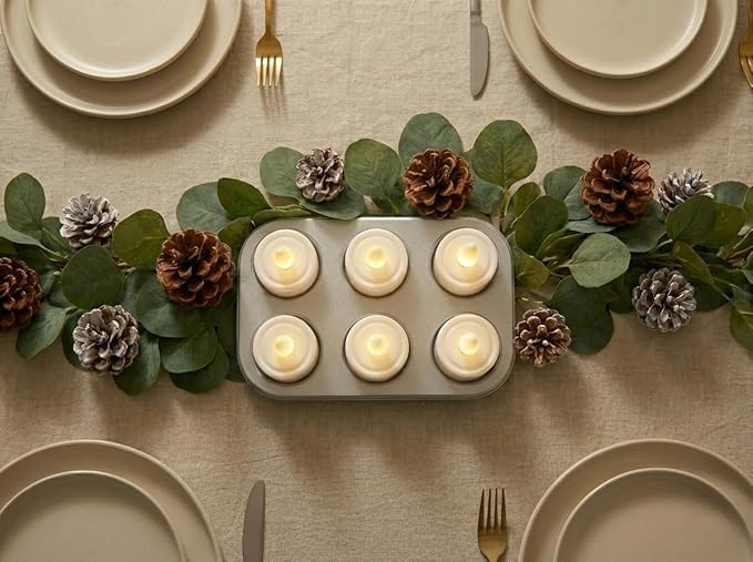 Rechargeable Flameless Tealights Candles with Remote Timer, 3D Moving Flame Real Wax Led Tealight Candles (Includes Remote Control, Charging Base, and USB Cable) (White, 1.4in)