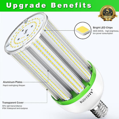 200W LED Corn Light, E26 Base LED Corn Lamp, 20000 Lumen 5000K Daylight 100V~277V Corn Cob Light Bulb for Indoor Outdoo (5000K, 200Watts)