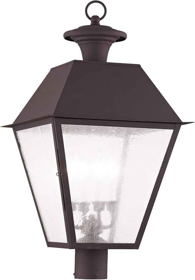 Livex Lighting 2173-07 Mansfield 4-Light Outdoor Post Head, Bronze