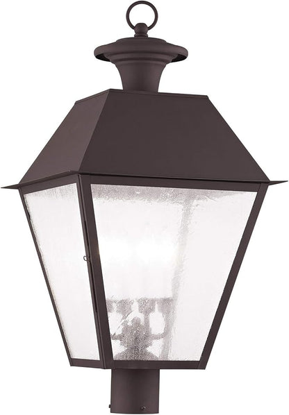 Livex Lighting 2173-07 Mansfield 4-Light Outdoor Post Head, Bronze