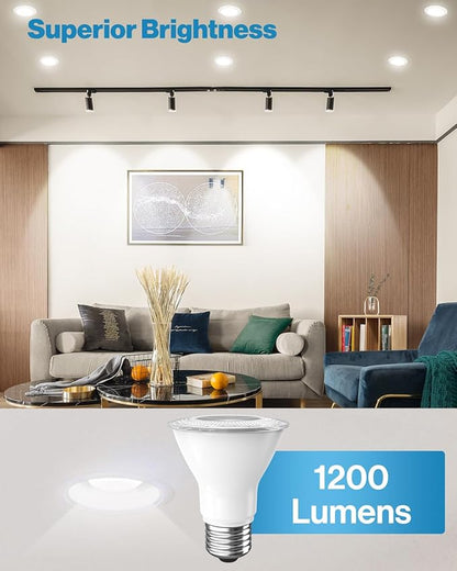 Sunco 12 Pack PAR30 LED Bulb, Exterior Flood Lighting, Long Neck Recessed Light Bulbs, 1200 LM, 11W (75W Equivalent), 3000K Warm White, Dimmable, E26 Base, High Brightness, Indoor/Outdoor UL