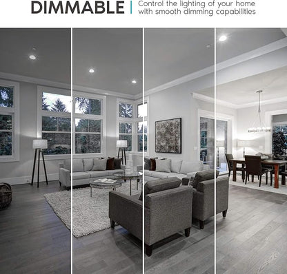 LUXRITE A19 LED Bulb 60W Equivalent, 5000K Bright White, 800 Lumens, Dimmable Standard LED Light Bulbs 9W, Enclosed Fixture Rated, Energy Star, E26 Medium Base - Indoor and Outdoor (24 Pack)