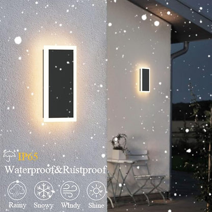 Modern LED Outdoor Wall Sconce 3000K 18W LED Outdoor Wall Mount Light Anti Rust Porch Light IP65 Waterproof Exterior Sconce for Porch,Front Door,Patio