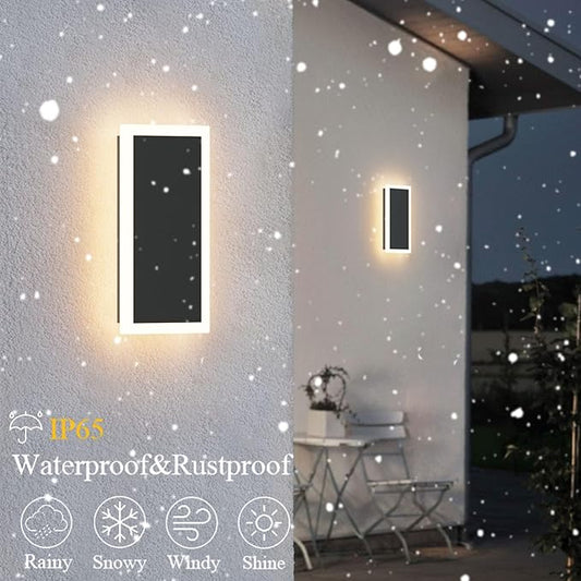 Modern LED Outdoor Wall Sconce 3000K 18W LED Outdoor Wall Mount Light Anti Rust Porch Light IP65 Waterproof Exterior Sconce for Porch,Front Door,Patio