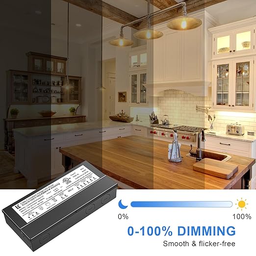 inShareplus 12V 200W Dimmable LED Driver, 5-in-1 Triac/ELV/MLV/0-10V/1-10V/PWM Dimming Transformer, Compatible with Lutron & Leviton Dimmer, Constant Voltage Power Supply, UL Listed, IP67 Waterproof