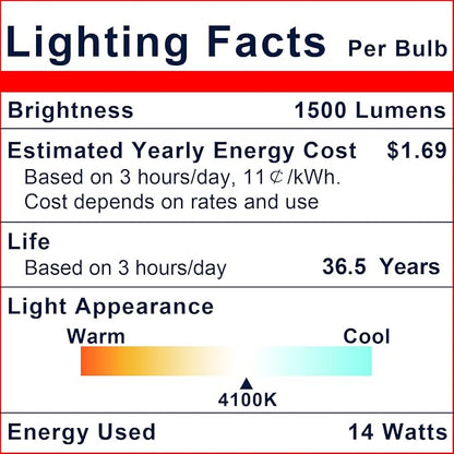 Explux Commercial-Grade LED PAR38, 120W Equivalent, 1500 Lumens, 40000 Hours, Classic Full Glass Flood Light Bulbs, Dimmable, Waterproof & Anti-Ageing, Cool White 4100K Spotlight, 6-Pack