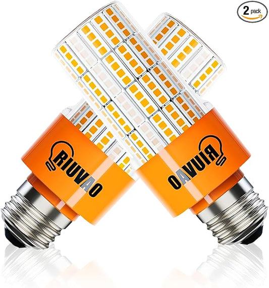 40W LED Corn Light Bulb, 320W Equivalent 5000LM, 3000K Warm White, Waterproof & 90% Energy Saving, E26 Base Corn Cob Light for Home, Garage, Fan (2-Pack)