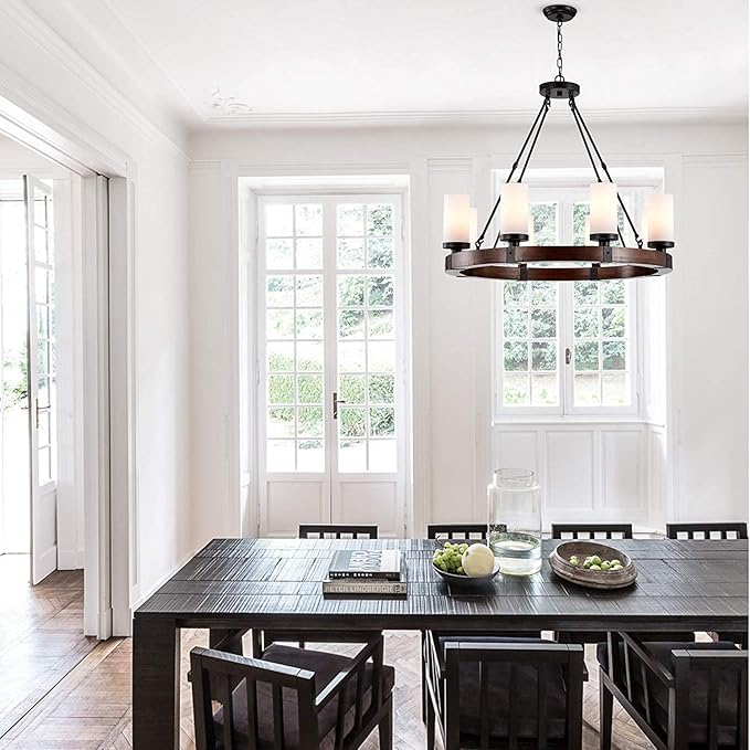 GoLucky Glass Cylinder Shade Accessory - Glass Lamp Fixture Shade Replacement - 1-5/8 Inch Fitter - 4"D x 8"H