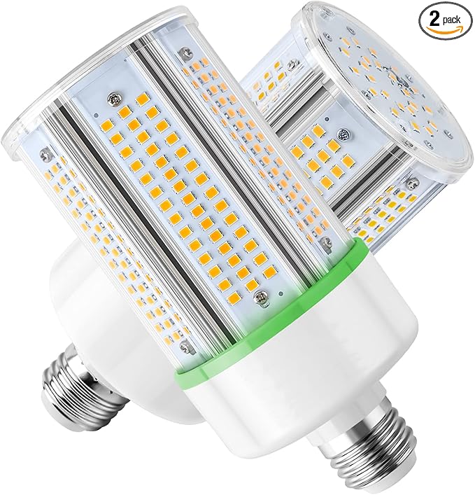 GEPLAD 2-Pack 50W LED Corn Light Bulb,E26 led Bulbs 5000k,Replacement HID HPS CFL MH Lamp for Indoor Outdoor Ceiling Fan Garage Yard Porch Lighting 110-277v
