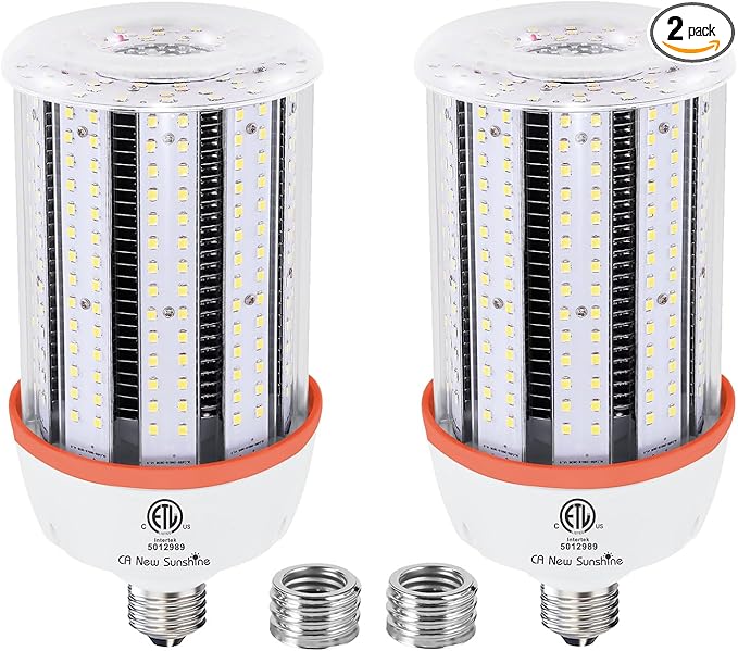 1000W Equivalent Led Corn light bulbs, 15000 Lumen LED Corn Bulb 100W 5000K Daylight White Lamp,E26/E39 Medium Mogul Base,2-Pack Large Area Lights For Outdoor Indoor Warehouse Garage High Bay Lighting