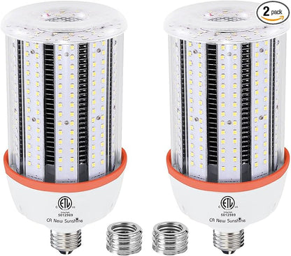 1000W Equivalent Led Corn light bulbs, 15000 Lumen LED Corn Bulb 100W 5000K Daylight White Lamp,E26/E39 Medium Mogul Base,2-Pack Large Area Lights For Outdoor Indoor Warehouse Garage High Bay Lighting