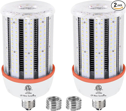 1000W Equivalent Led Corn light bulbs, 15000 Lumen LED Corn Bulb 100W 5000K Daylight White Lamp,E26/E39 Medium Mogul Base,2-Pack Large Area Lights For Outdoor Indoor Warehouse Garage High Bay Lighting