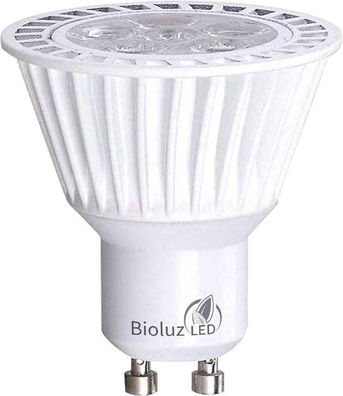 Bioluz LED 10 Pack GU10 LED Dimmable Bulbs - Commercial Grade Dimmable 3000K, 50W Halogen Replacement, 120V UL Listed Light Bulbs (Pack of 10)