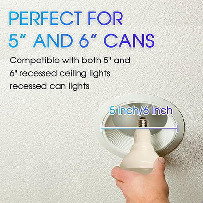 Energetic LED Recessed Light Bulbs BR30, 85W Equivalent, Dimmable, Daylight 5000K, Indoor Flood Lights for Recessed Cans, UL Listed, 12 Pack