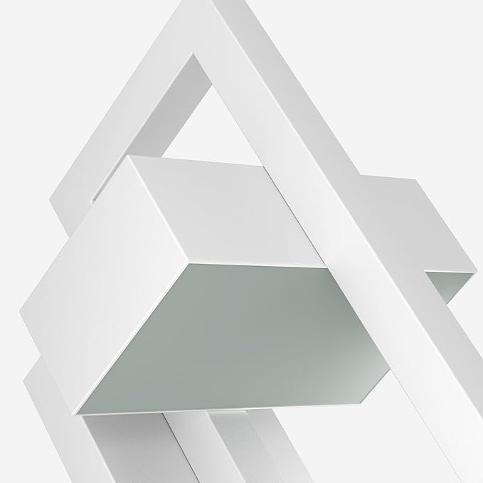 LamQee Modern Outdoor Wall Lights 3000K Integrated LED Outdoor Wall Sconces Lighting, Contemporary Exterior Lighting Fixtures Outside Wall Mount Lights for House Porch Front Door Garage, Matte White