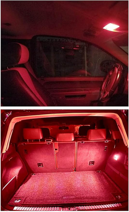 43mm 44mm 578 FestoonCar Bulb,211-2 LED Bulbs Red,Festoon 212-2 Bulb DC 12V for Marine Boat Automotive Interior Door Cargo Lights (Pack 6)
